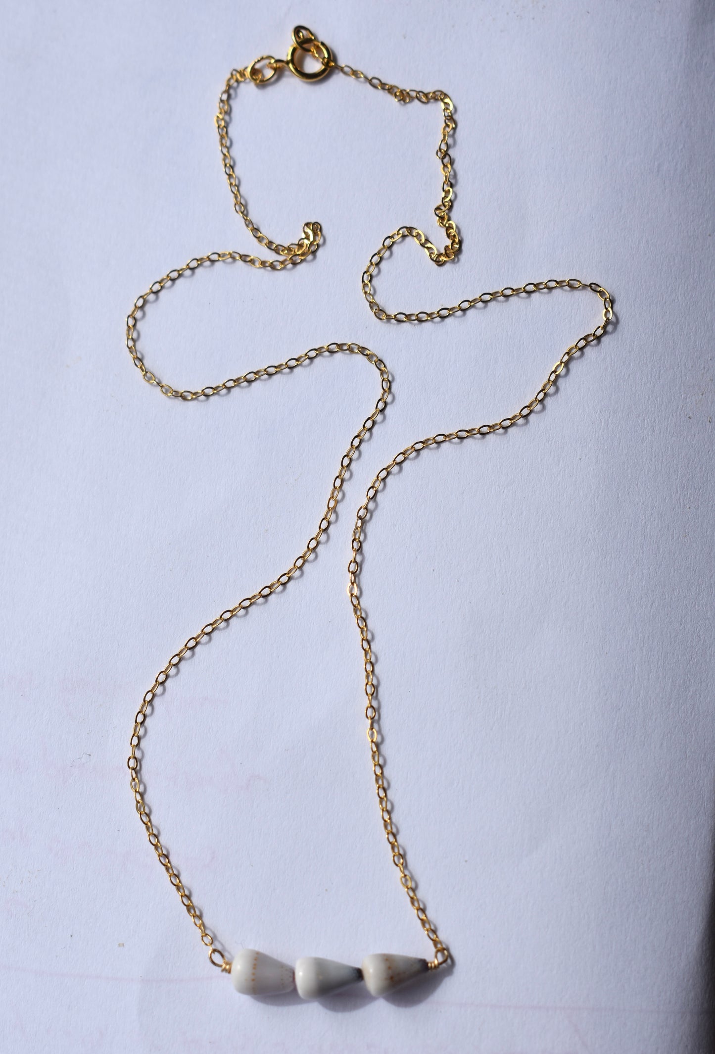 Triple Cone Shell Necklace