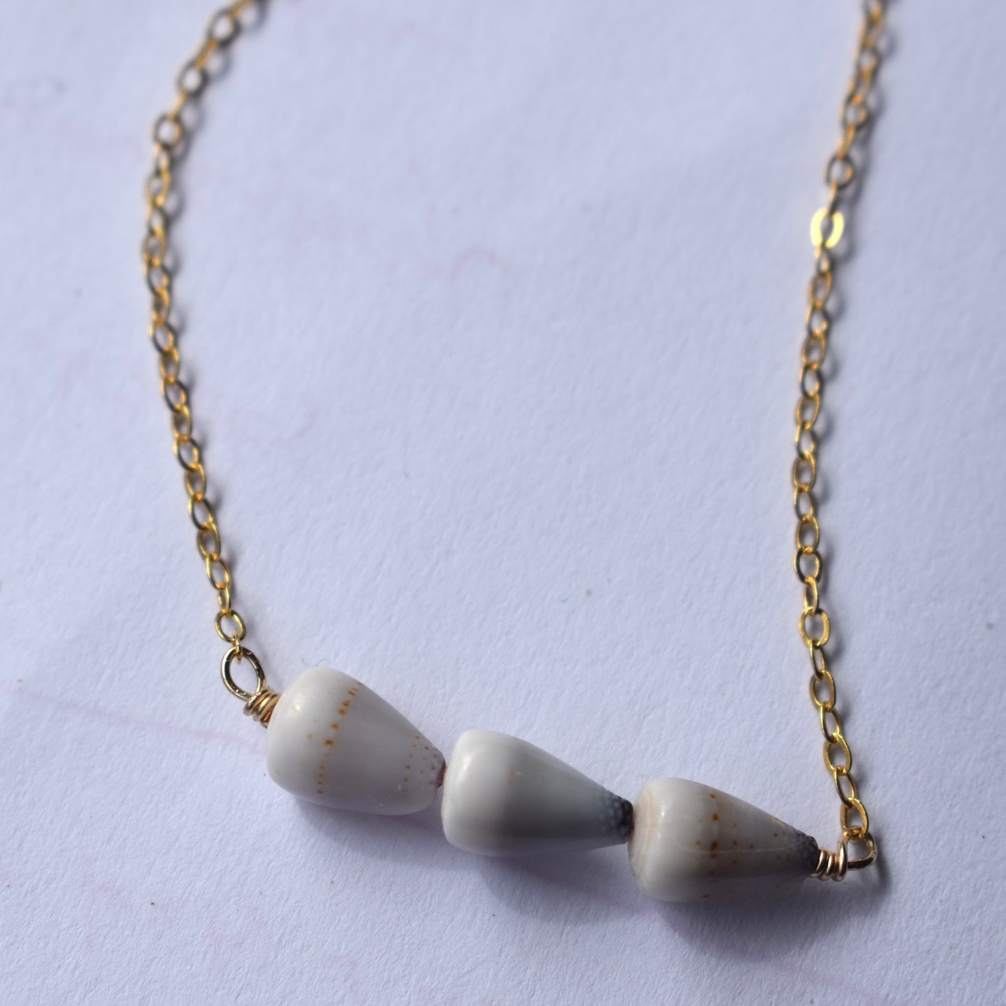 Triple Cone Shell Necklace