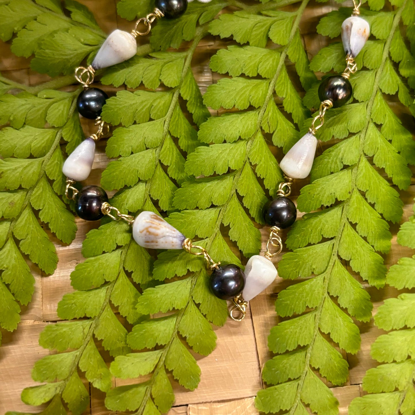 Cone Shell & Pearl Eternity Bracelet