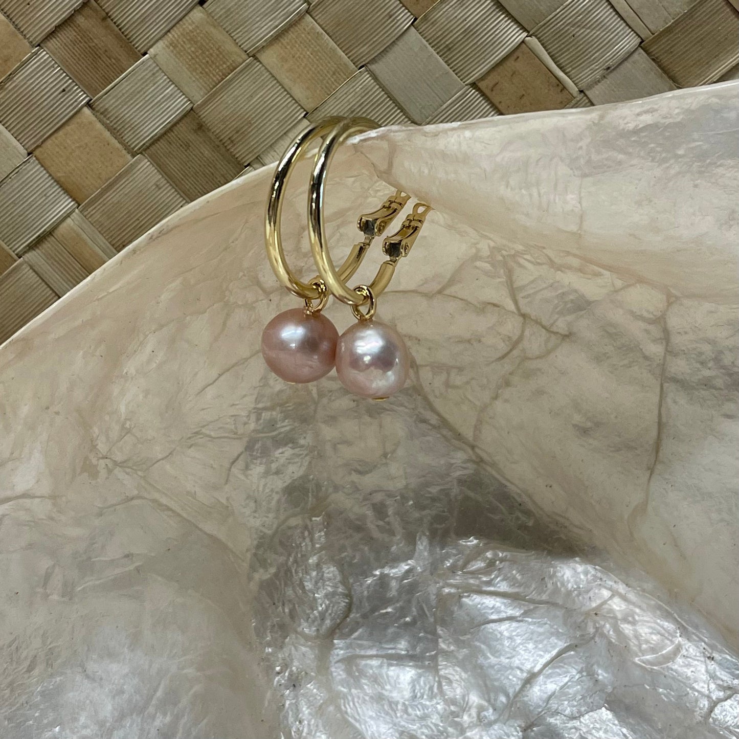 Lokelani Pearl Hoops