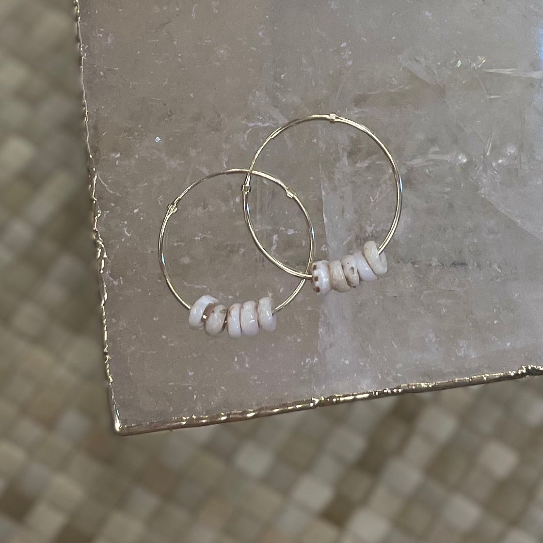 Kaiaka Thin Puka Hoops - Gold
