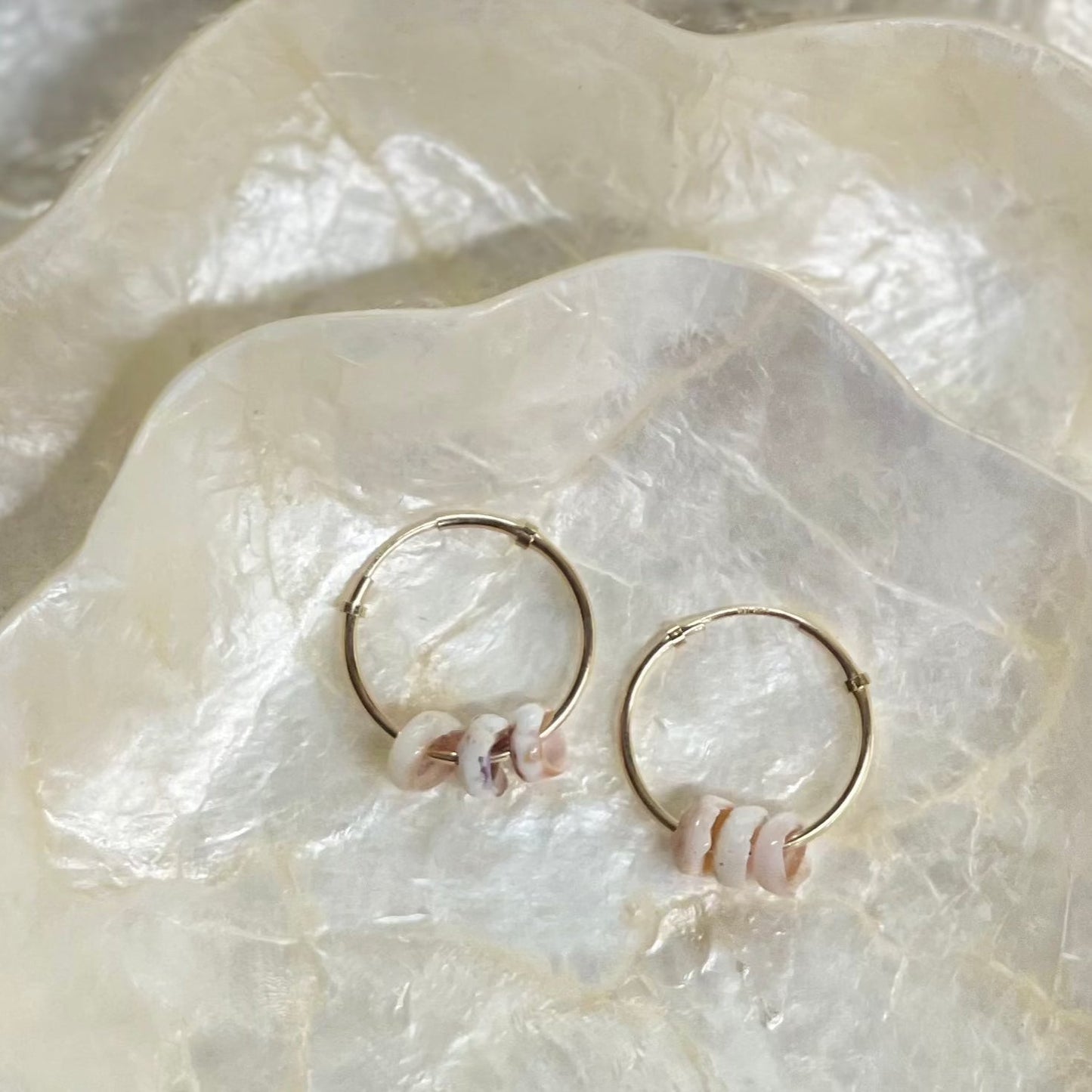 Kaiaka Thin Puka Hoops - Gold
