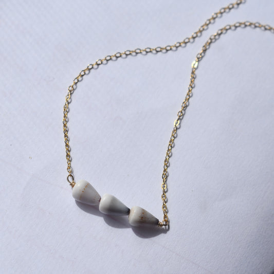 Triple Cone Shell Necklace