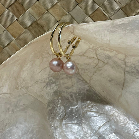 Lokelani Pearl Hoops