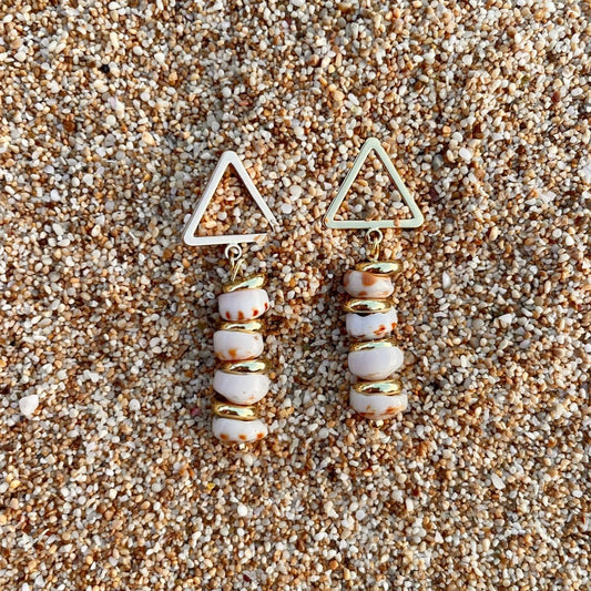 Puka Dangles Triangle Earrings